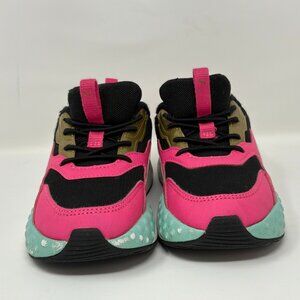 USED - Toddler Girls Puma Pink/Black/Teal Sneakers Size 10